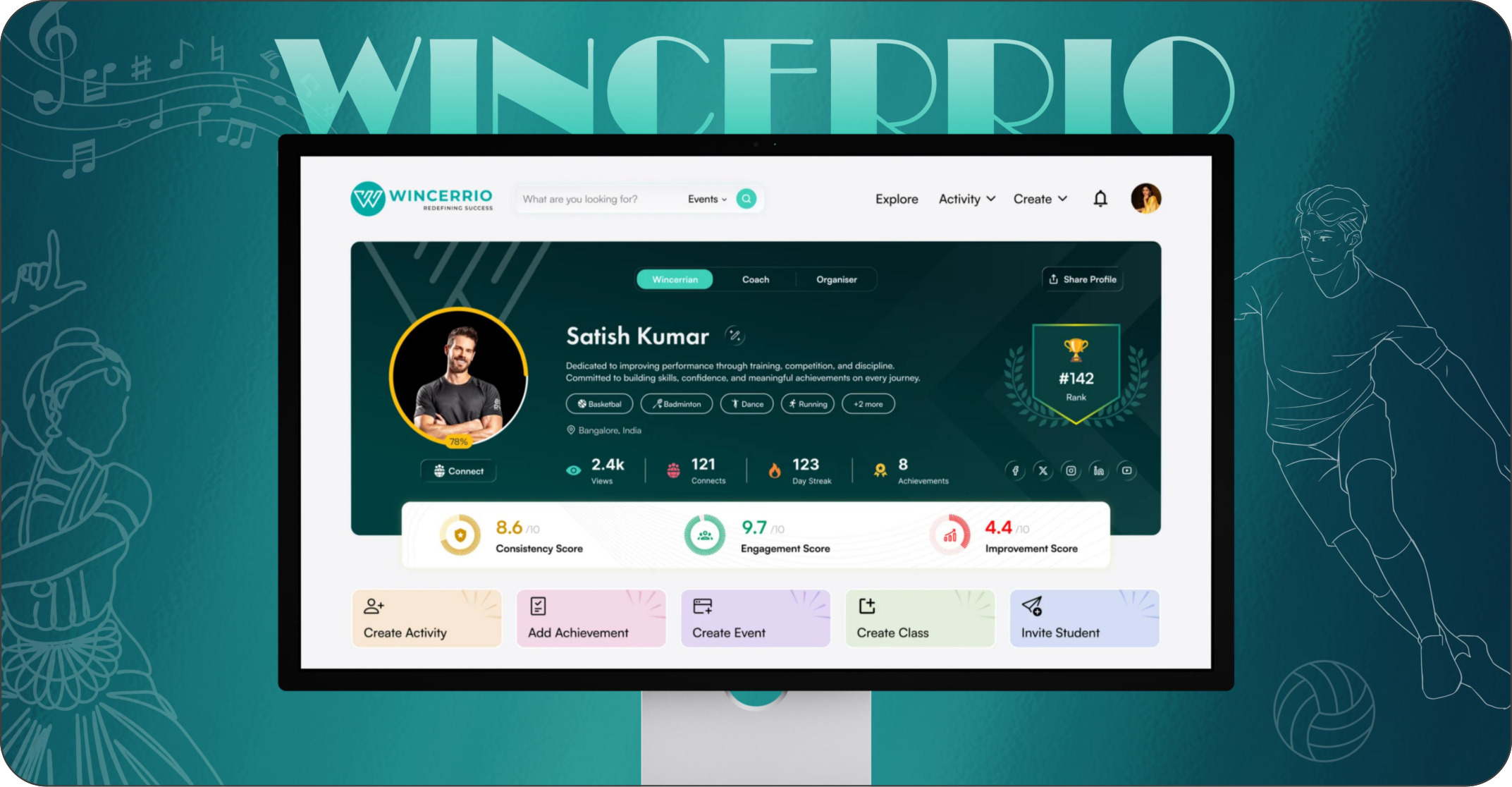 Wincerrio platform web app monitor showcase