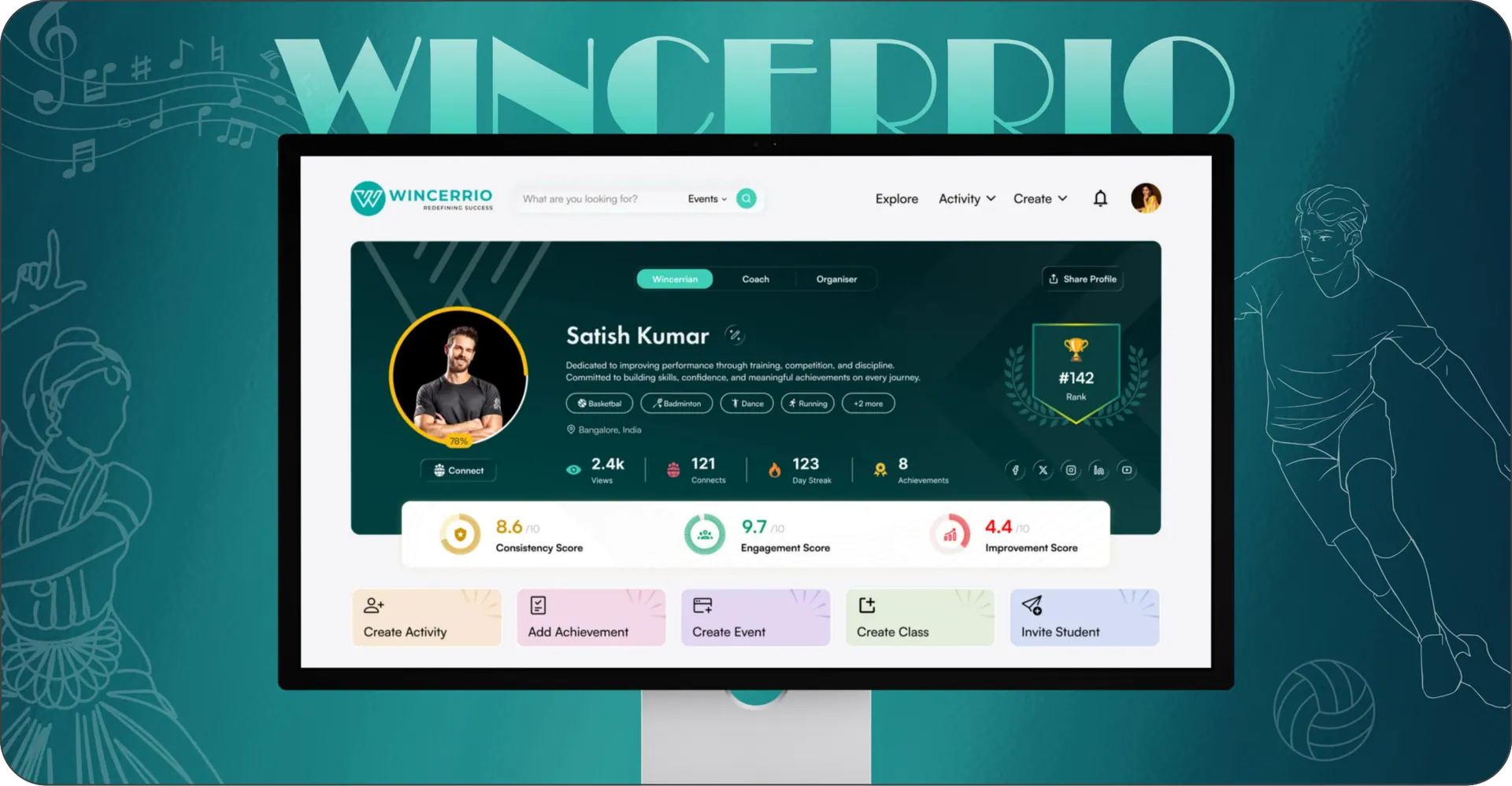 Wincerrio platform web app monitor showcase
